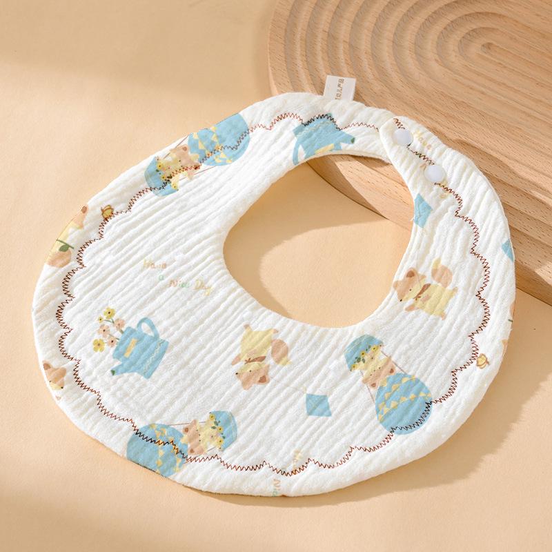 Weiches sechslagiges Baby-Lätzchen aus reiner Baumwolle - Mullwindel für Neugeborene