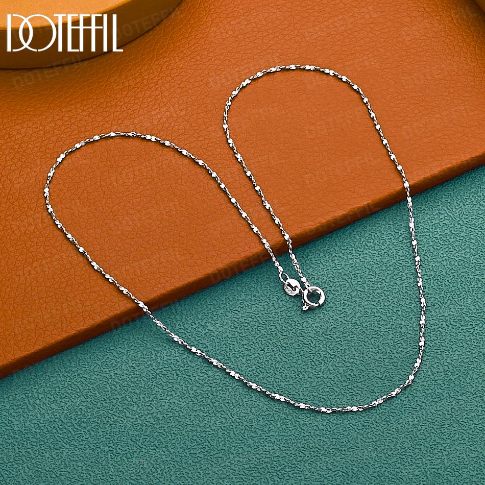 925 Sterling Silver 18-inch Heart Necklace Wedding Jewelry