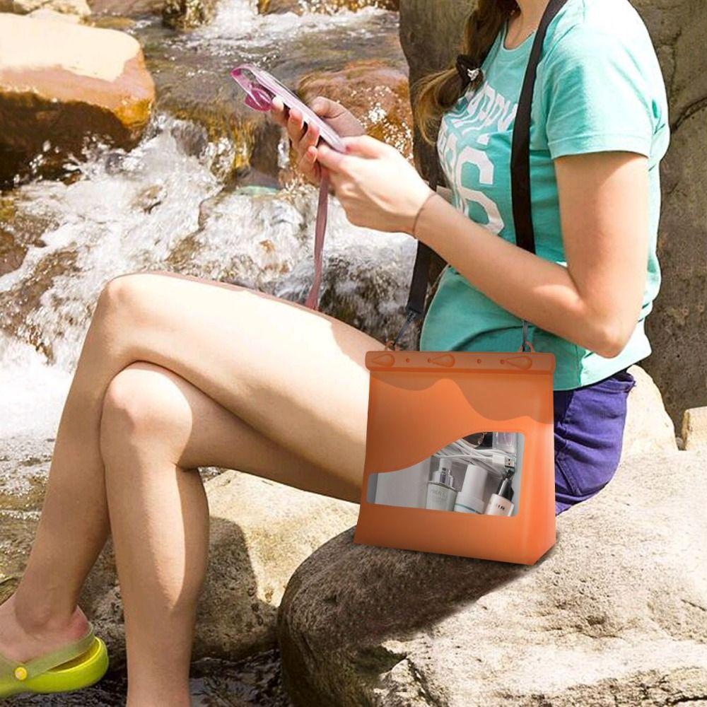 Translucent Mobile Phone Bag Large Capacity PVC Crossbody Bag Sundry Bag Beach Tote Bag  Summer