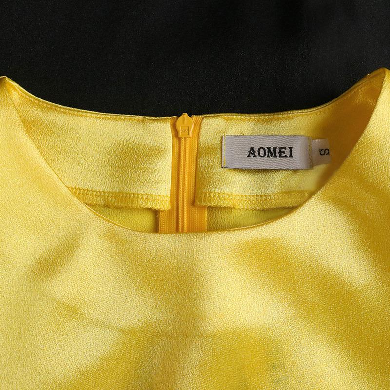 Женское платье с круглым вырезом в стиле пэчворк — фото 6