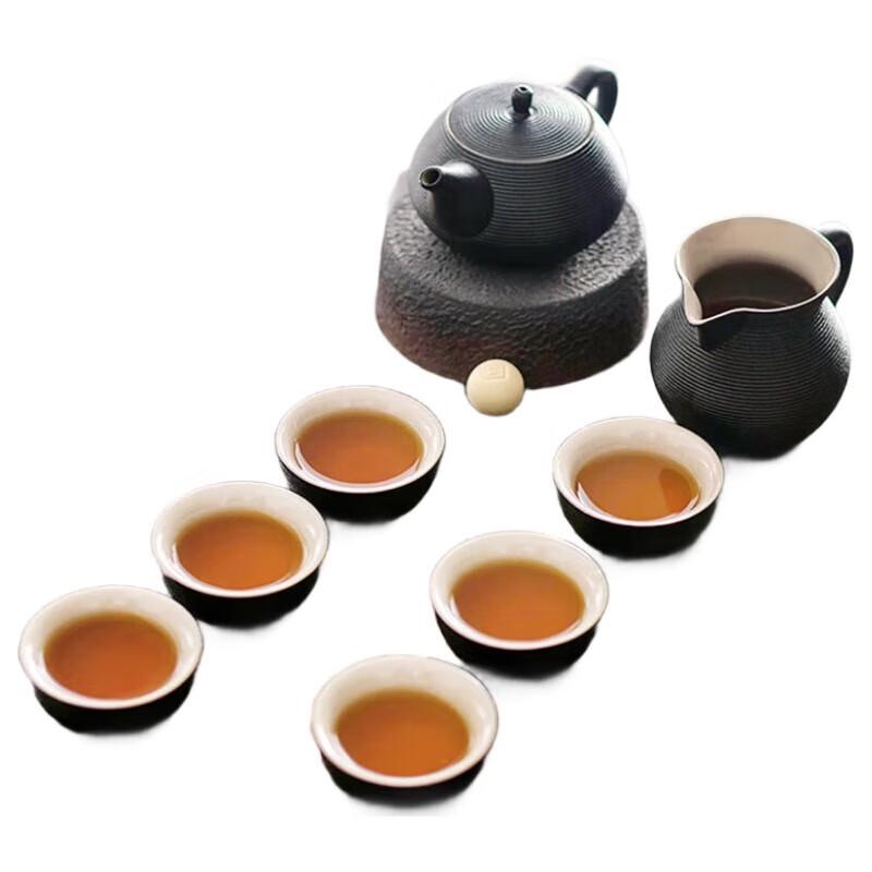 Lubao 9-Piece Zen Chinese Rotating Teapot Tea Set