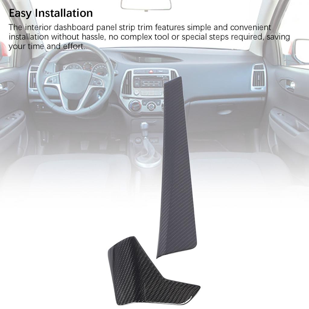 2Pcs Car Dashboard Panel Trim Strip Cover Carbon Fiber Center Console Dashboard Panel Decorative Strip for 3 Series M3
