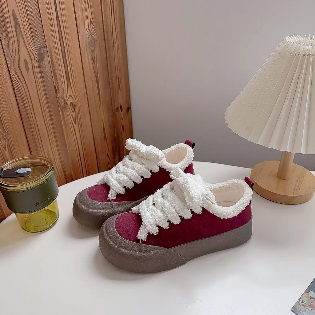 Belle Plateau-Plüschschuhe, winterwarme, dicke Baumwollschuhe, Freizeitschuhe