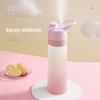 Spray Water Bottle Thermal Travel Water Cup BPA Free 650ml Large Capacity Drinkware for Outdoor Sports Fitness