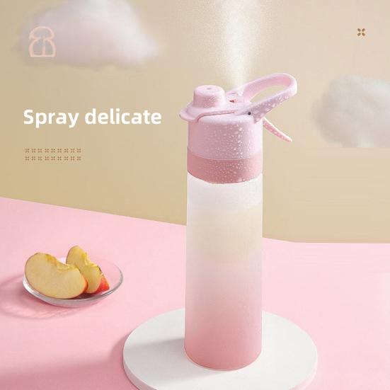 Spray Water Bottle Thermal Travel Water Cup BPA Free 650ml Large Capacity Drinkware for Outdoor Sports Fitness