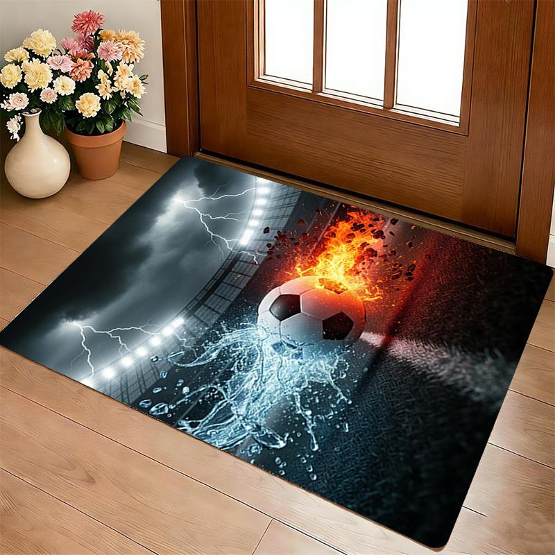 Soccer Storm Living Room Nonslip Area Rug Soft Carpet For Bedroom Game Playroom Sofa Office Home Decor Doormat Christmas Gift C9302814