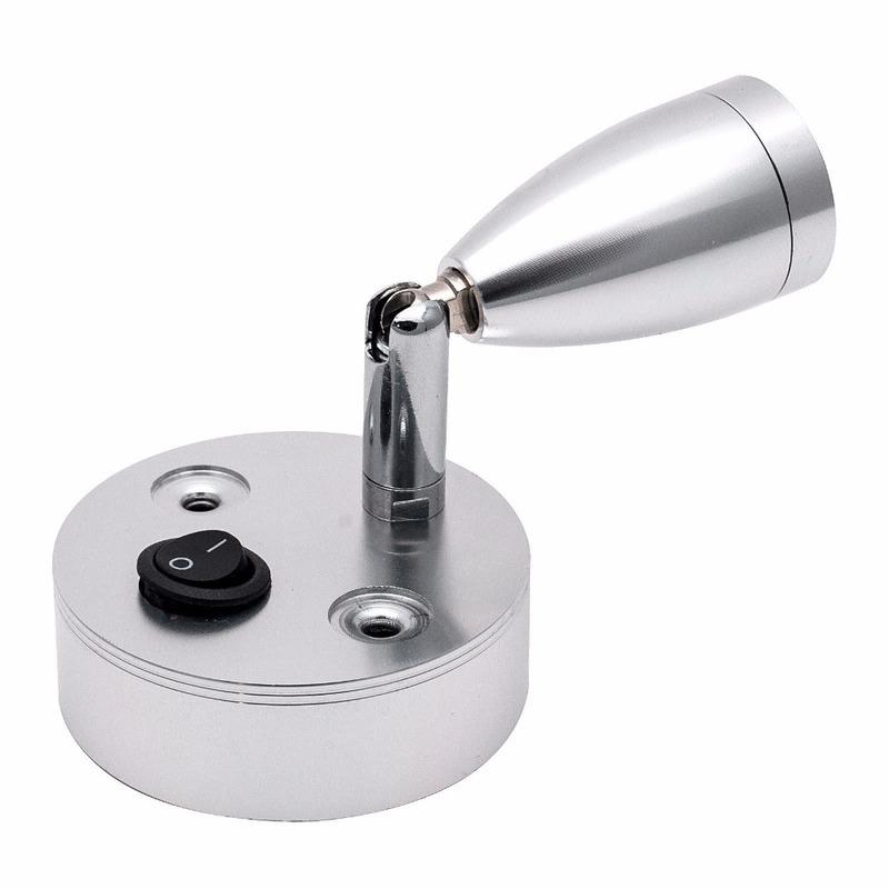 2pcs LED Spot Wall Light LED Reading Light ON OFF switch For Car Camper Van Caravan Boat White Light
