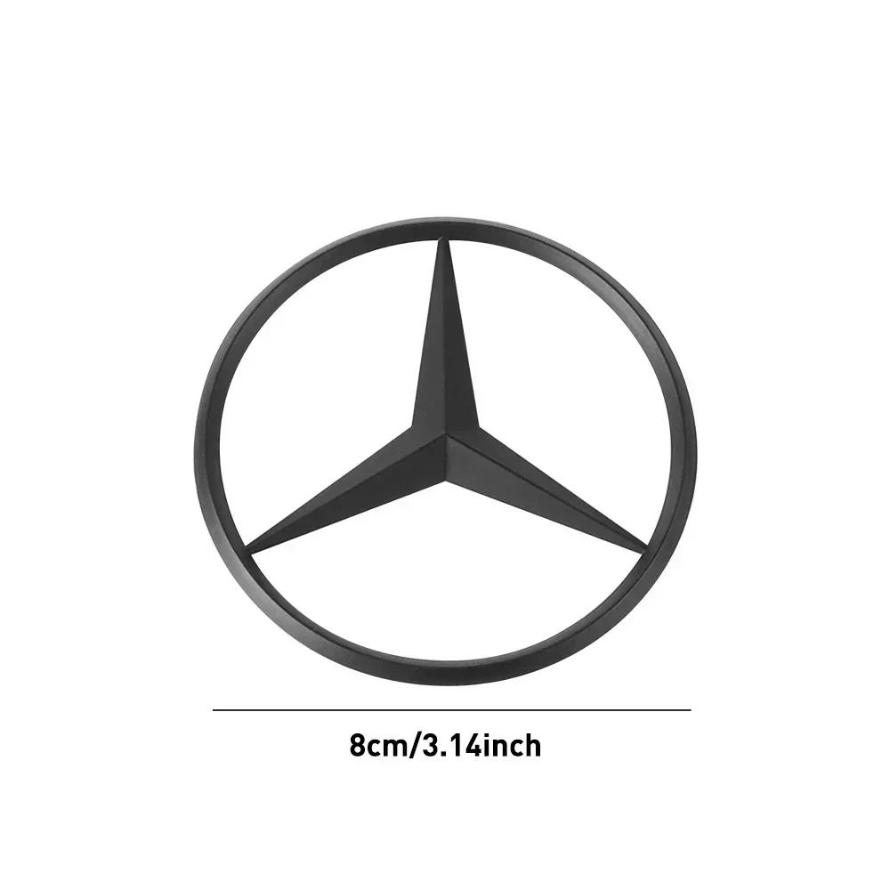 For Mercedes Benz 1Pc 8cm ABS Car Rear Decal Trunk Emblem for Mercedes Benz W204 New GLS SLK CLASS CLS500 CLS400 CLS550 CLS350 C