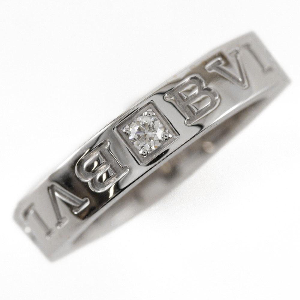 

BVLGARI Bvlgari Bvlgari Ring Double logo 1P diamond K18 white gold/diamond #4.9(US Size) 6.1g Women Used