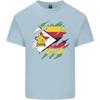 Torn Zimbabwe Flag Zimbabwean Day Football Unisexs Light Cotton TShirt