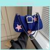 Canvas Trendy Small Square Bag With Zipper Closure For Daily Use