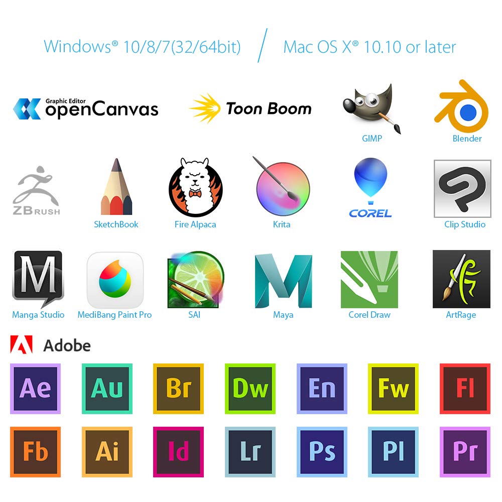 XPPen LCD Pen Tablet 21.5 Inch IPS Display Connected with One Cable 20 Express Keys Includes Paint Software Artist22R Pro Windows 7 or later, MacOS