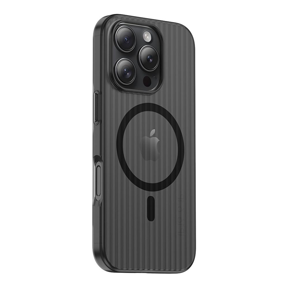 Ice Mist Corrugated Mobile Phone Case Suitable for Apple 16E Magnetic Absorption IPhone 15 Promax Anti-fall and Not Yellowing Hard Case