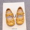Girls Bow Princess Leather Shoes 2025 Autumn New Children's Baby Beanie Shoes Girls Mary Jane Single Shoes Trend