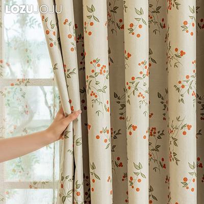 1PC LOZUJOJU Romantic and Artistic Style Floral Printed Curtain Full Blackout Curtains for Bedroom Living Room Balcony Window for Home Decor