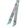 Silk scarf long strip high-end multi-purpose double-sided printing imitation silk silk scarf wrapping belt streamer decorative small scarf belt
