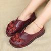 Fashion Orthopedic Real Leather Shoes Women's Ballet Flats Floral Moccasins Ladies Vintage Luxury Loafers Waterproof Wide Fit Chic Shoes