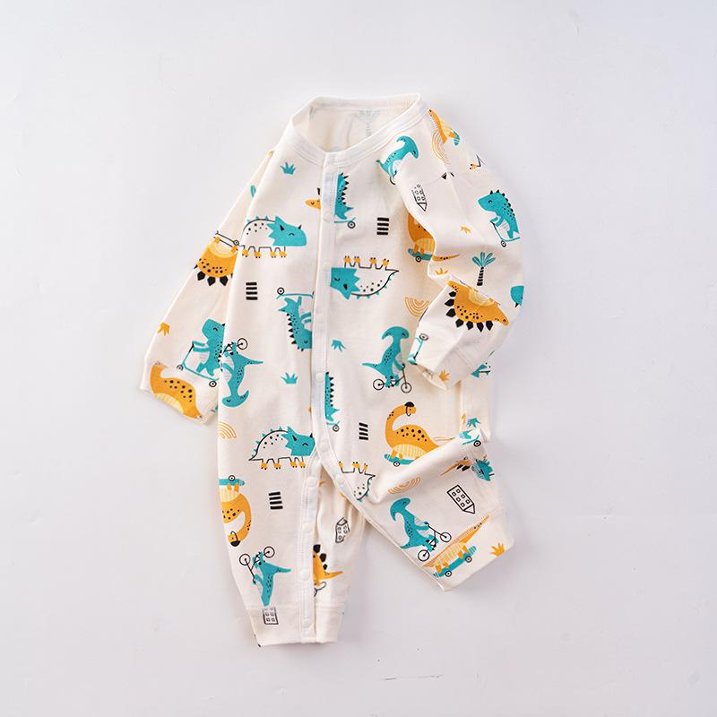 

Новорожденный ромпер из чистого хлопка, весна и осень, полностью хлопковый костюм для ползания 80cm