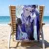 1pc Genshin Impact1 Beach Towel, Beach and Seaside Swimming Pool Equipment, Fashion Pattern, Rectangular, Travel Essentials