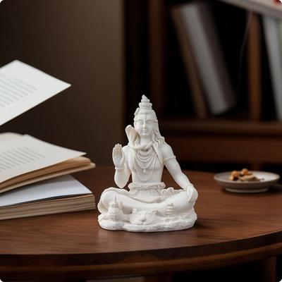 Shiva Statue Meditating Figurine Spiritual with Snake for Collectors, Meditation Room,