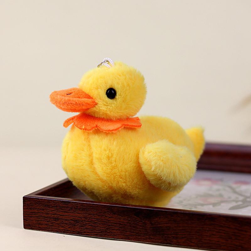 Adorable Yellow Duck Plush Keychain Cute Creative Stuffed Toy 10cm Soft And Cuddly
