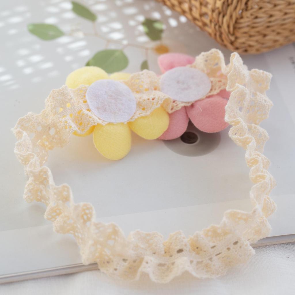 0-3 Yr Baby Headband: Gentle Fit, Flower Design for 100-Day & 1st Birthday Celebrations
