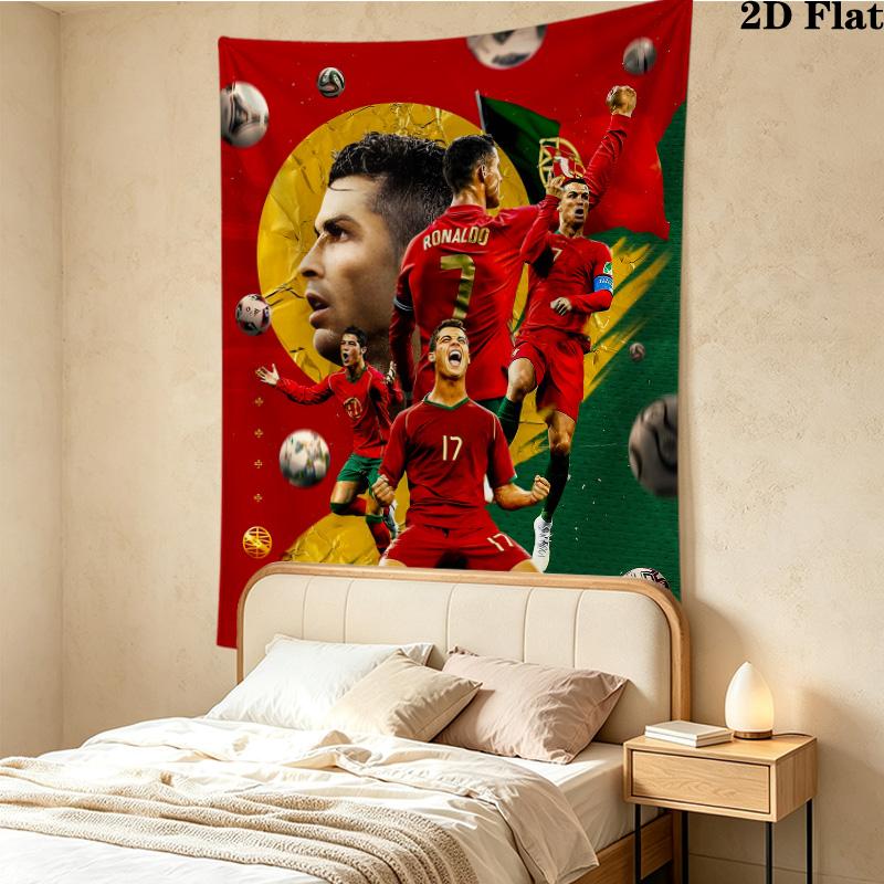 Cr7 Wall Tapestry Aesthetic Wall Hanging Printed Fabric Blanket Decorative Tapestries For Bedroom Living Room Home Decor