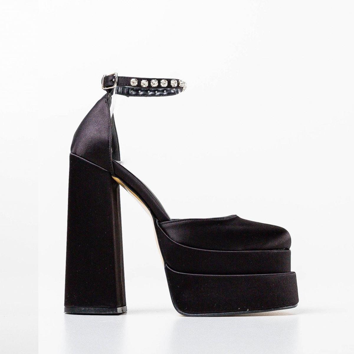 Женские туфли на высоком каблуке сексуальные женские босоножки на ультравысоком каблуке граффити пряжка ультравысокая замшевая обувь на платформе 40 чёрный 2530₽