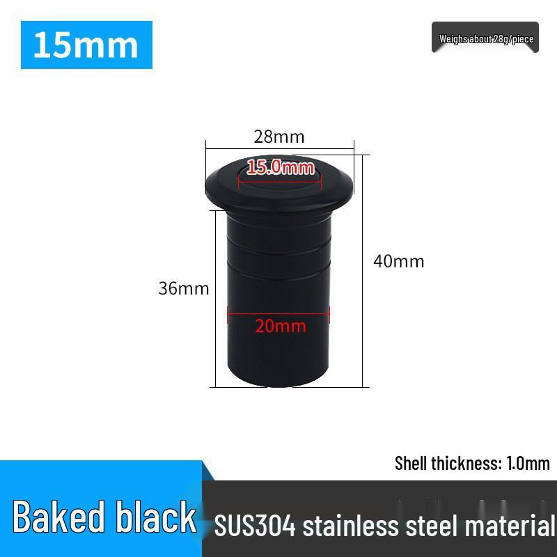 304 Stainless Steel Dustproof Door Bolt Plug with Concealed Top/Bottom and Anti-Sand Cap