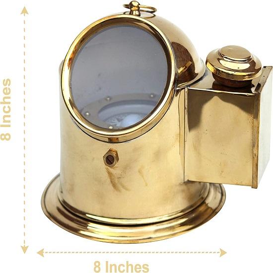 Cască Binnacle, busolă cu cardan, alamă strălucitoare