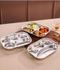 ZLIII 304 Stainless Steel 5-Compartment Meal Tray