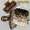 Vintage Leopard Print Hair Claw Clip Large Rectangular Secure Hold Hair Clip for Updos Elegant Hair Accessories Women Headwear