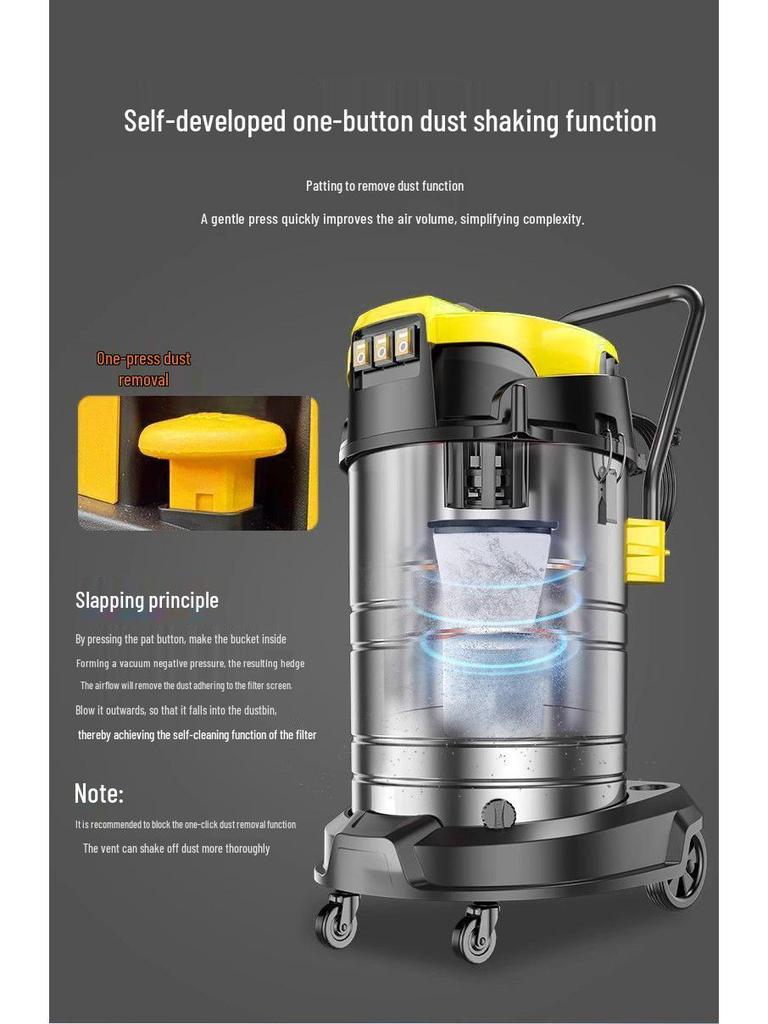 High-Power Industrial Vacuum Cleaner for Household, Car, and Carpet Grout Cleaning