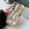 For Samsung Galaxy A54 5G Case Hollow Flame Design Electroplated TPU Phone Cover