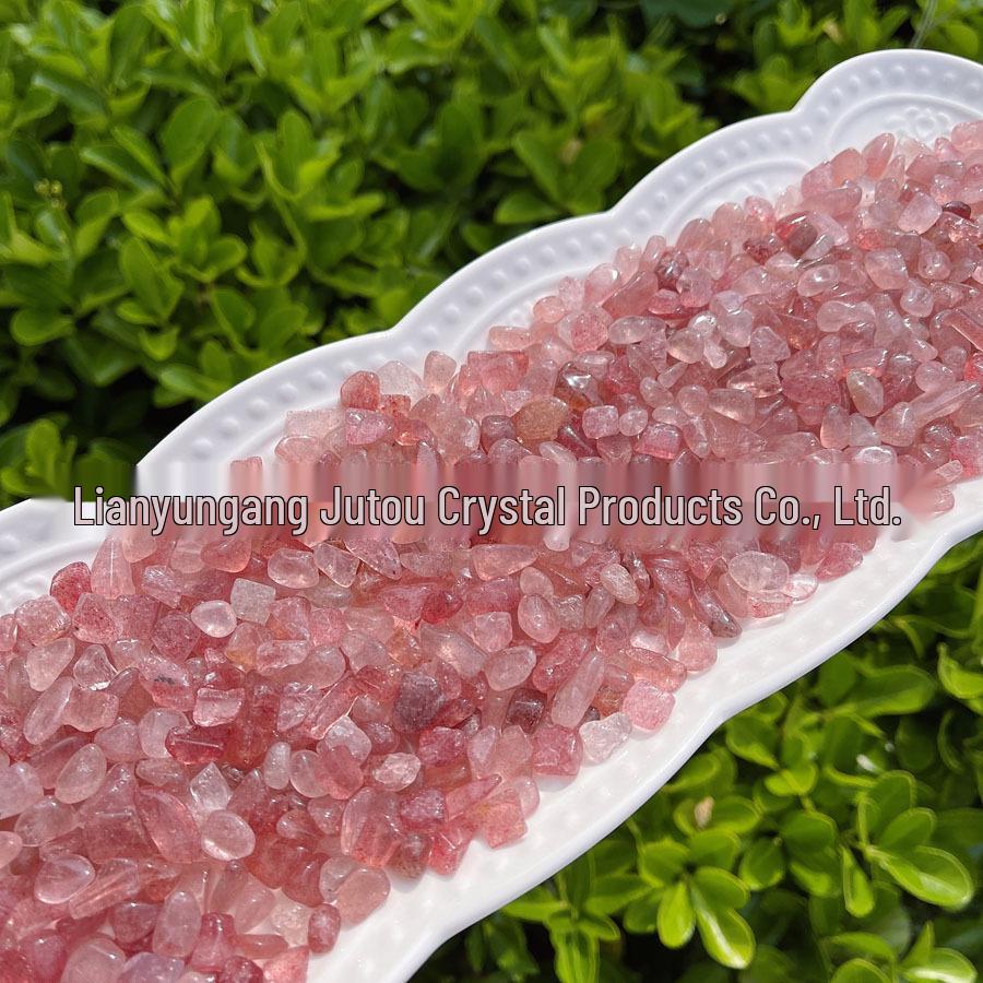 Natural Red Strawberry Crystal Crushed Stone Aromatherapy and Home Décor for Kids Treasure Hunting