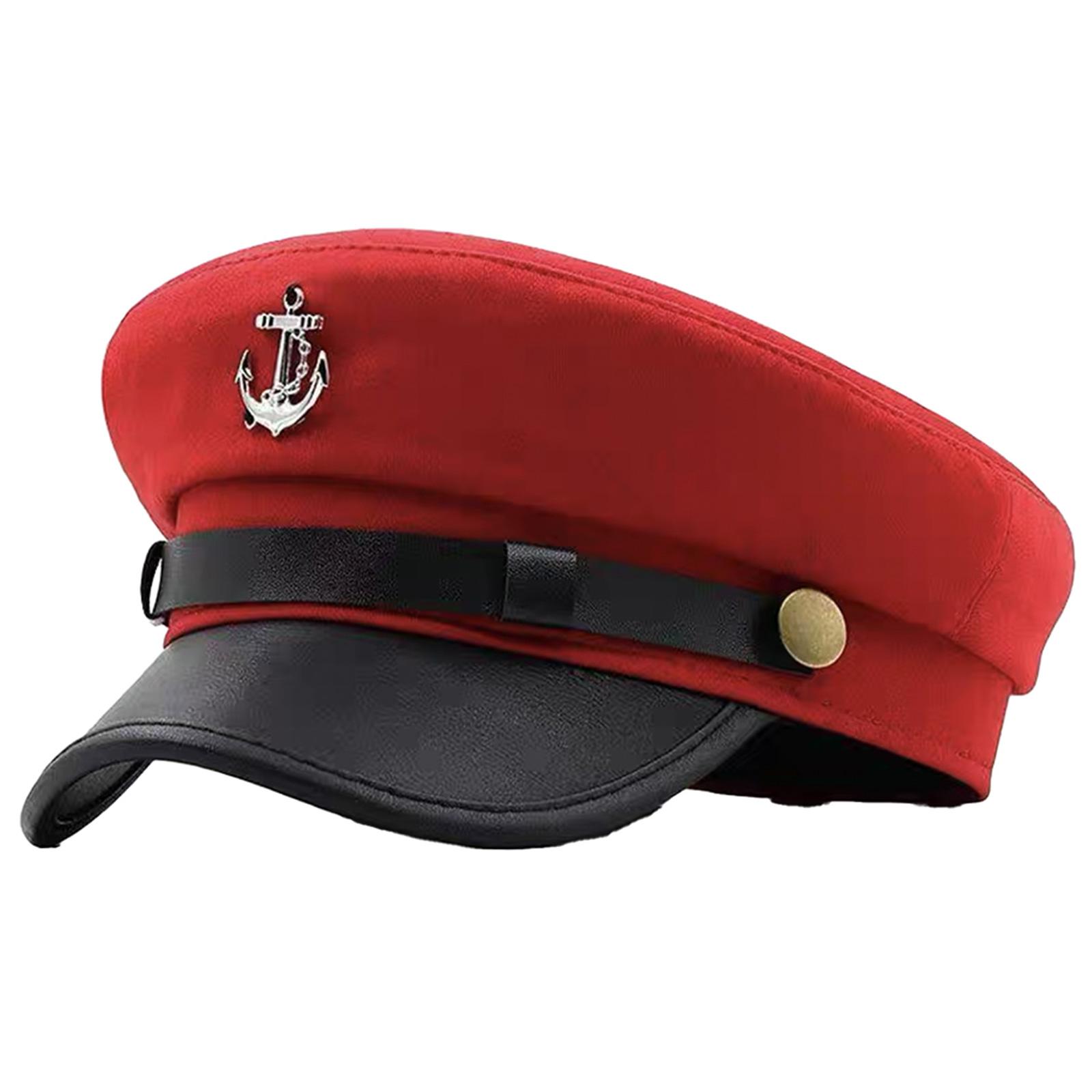 

Шерстяной берет Унисекс Теплая матросская шапка Мужская и женская шапка Повседневная шапка для мужчин и женщин красный