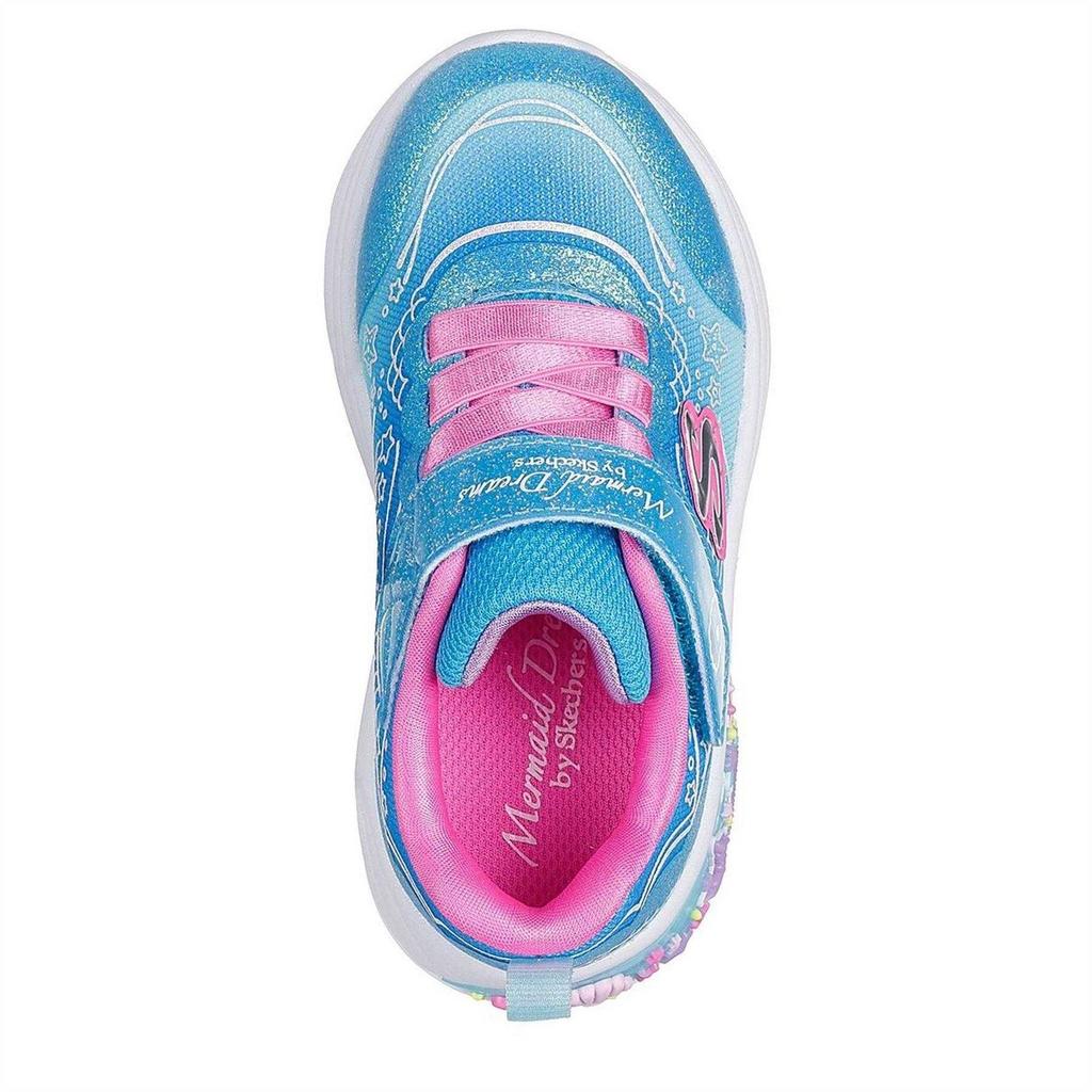 Skechers Childrens/Kids Mermaid Leather Light Up Trainers