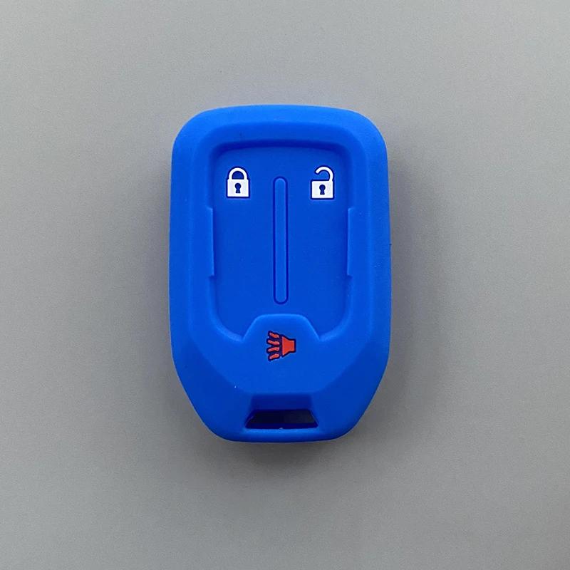 Silicone Car Key Cover Case Fob For Chevrolet Suburban Silverado GMC Terrain Yukon Tahoe Sierra Smart Auto Accessories Key Ring