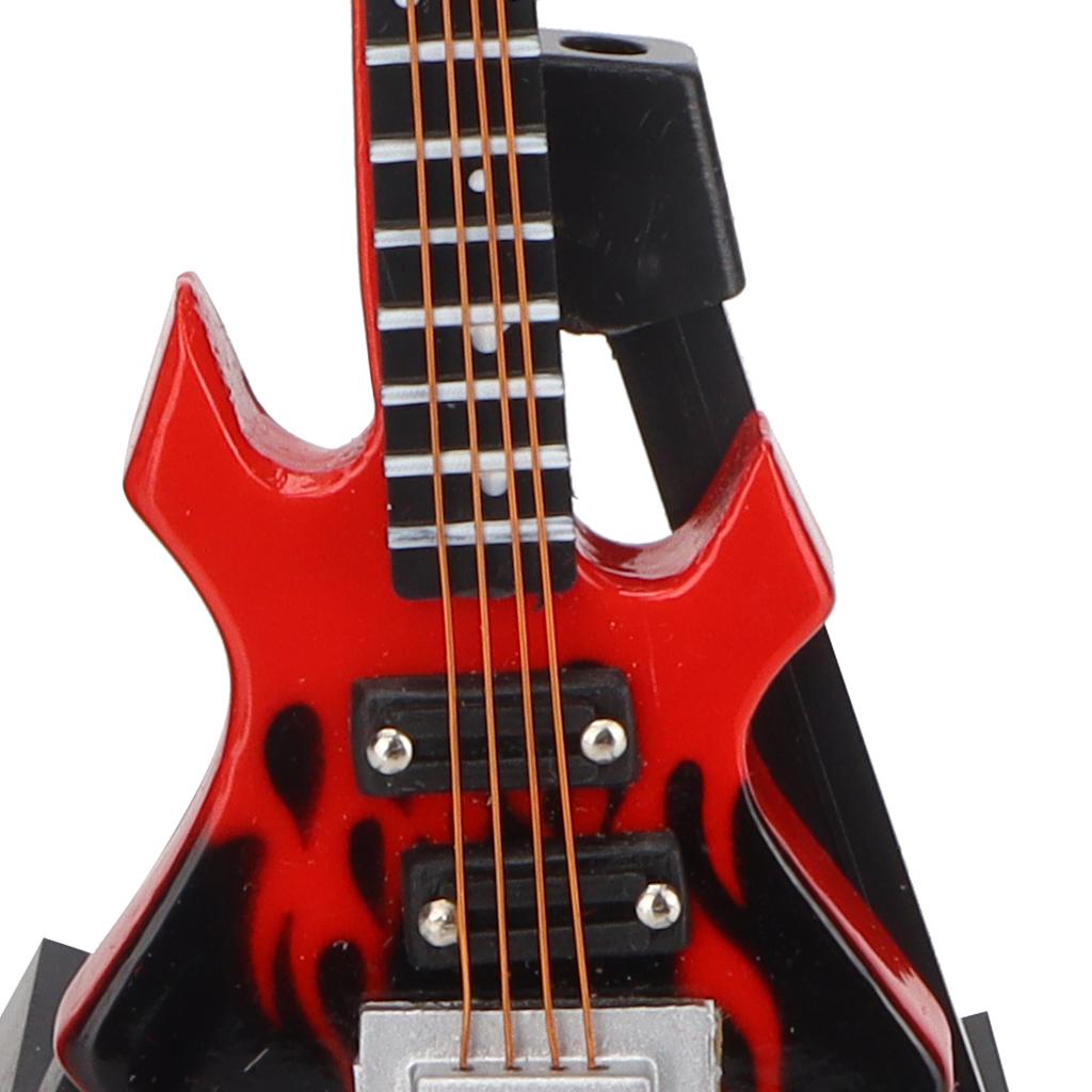 Bass Model Miniature Wooden Simulation Guitar Model Musical Instrument Ornaments