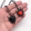 Gothic Heart Thorns Pendant Necklace For Women Men Hip-Hop Personality Trendy Charm Grunge Punk Jewelry Y2K Accessories
