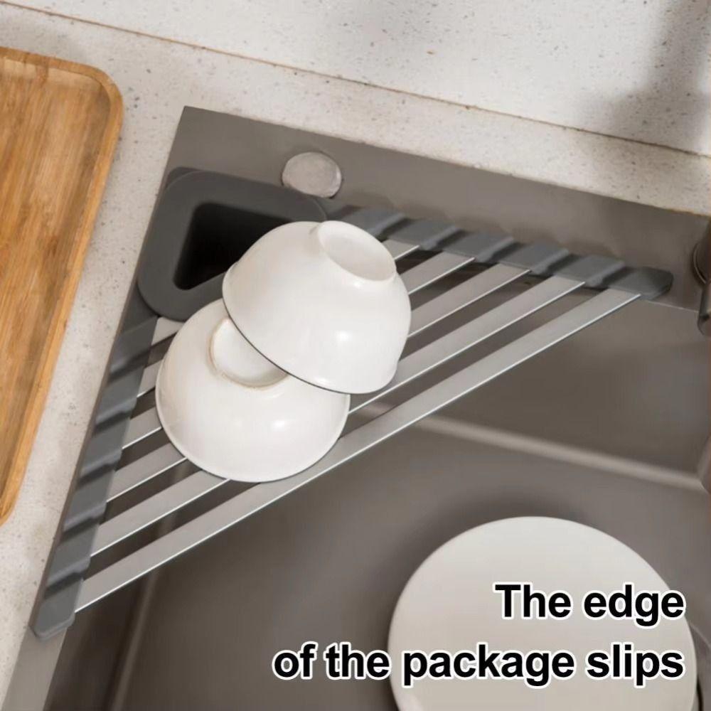 Triangular Storage Rack Organizer Wear-resistant Water Filter Durable Sink Storage Rack  Kitchen