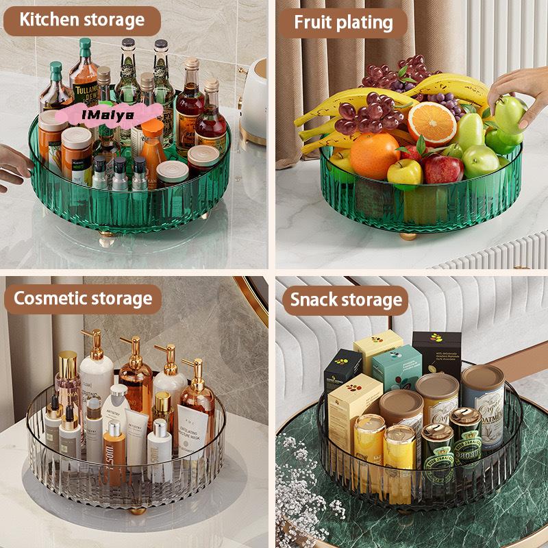 M-1Pc Rotating Spice Rack For Home Kitchens Multi-Functional Storage Tray For Seasoning Bottles And Jars, And Cosmetics