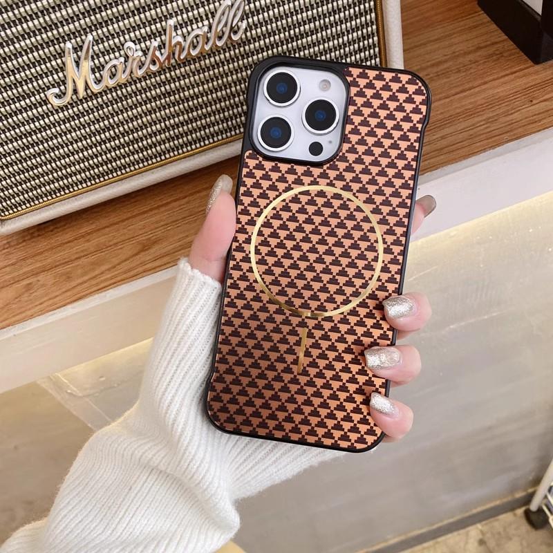 Borderless Diamond PC Suitable for Apple 16promax Mobile Phone Case IPhone 15 Knitted Fine Circle Magnetic Suction Prevent Falling