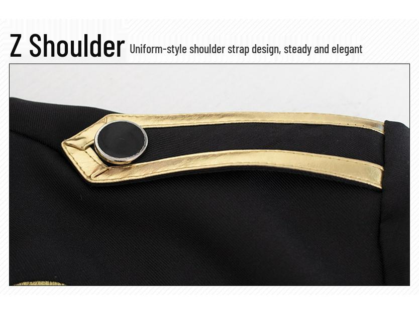 Manzhixin Men's European Court Prince Embroidered Sports Jacket