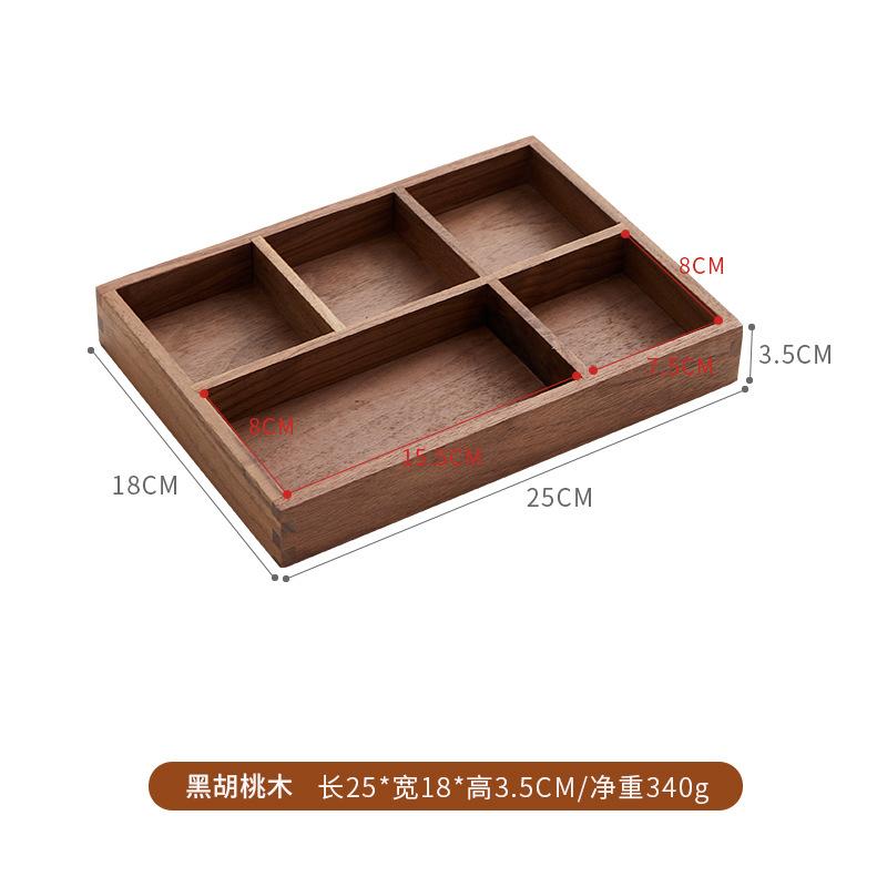 Solid Wood Desktop Sundry Coffee Table Office Key Storage Box Jewelry Cosmetics Stationery Organizer Box Tray