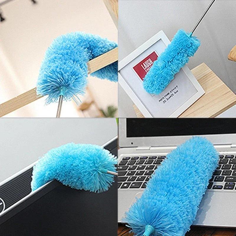 Extendable Microfiber Duster Brush for Home Car Furniture Cleaning Anti Dusting Handheld Dust Removal Tool with Feather Design