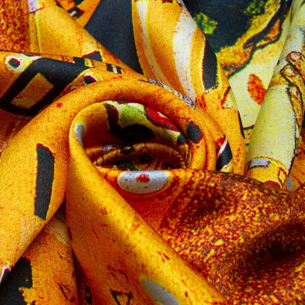 53cm 65cm 100% Natural Silk Smooth Scarves Muffler Female Customized Square Autumn Women's Shawl Hijab Friend Gift Kiss Painting