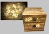[USED]Aizu Yamago Paulownia Wood Maki-e (Lacquer Art) "Hana-temari" Mini Chest / Small Cabinet / Accessory Box – 2-Drawer Unit – Paulownia Craftwork