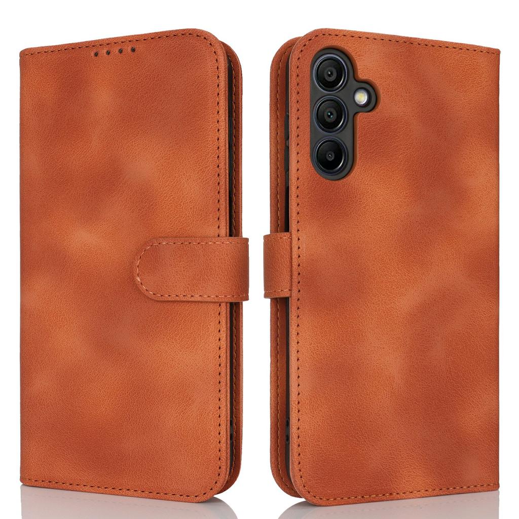 For Samsung Galaxy A15 5G Wallet Case Double Folded Edge Skin Touch PU Leather Flip Phone Cover