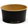 Black Salad Paper Bowl 500 Diameter 150 50 Pcs